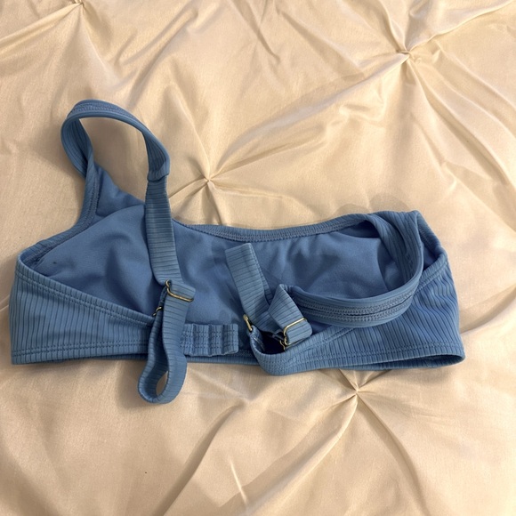 Blue Ribbed Bikini Top - Picture 3 of 3